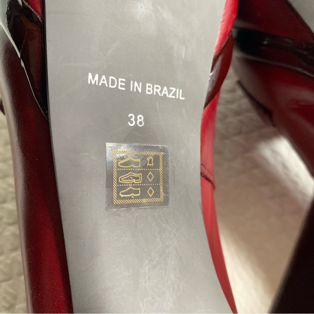 Carvela Oxblood Leather Platform High Heels Loafer Stilettos EU38 UK5 - Picture 12 of 14